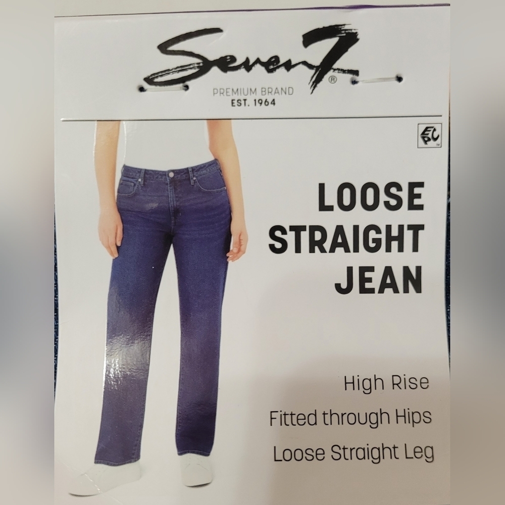 NWT Seven7 Loose Straight Jeans size 16